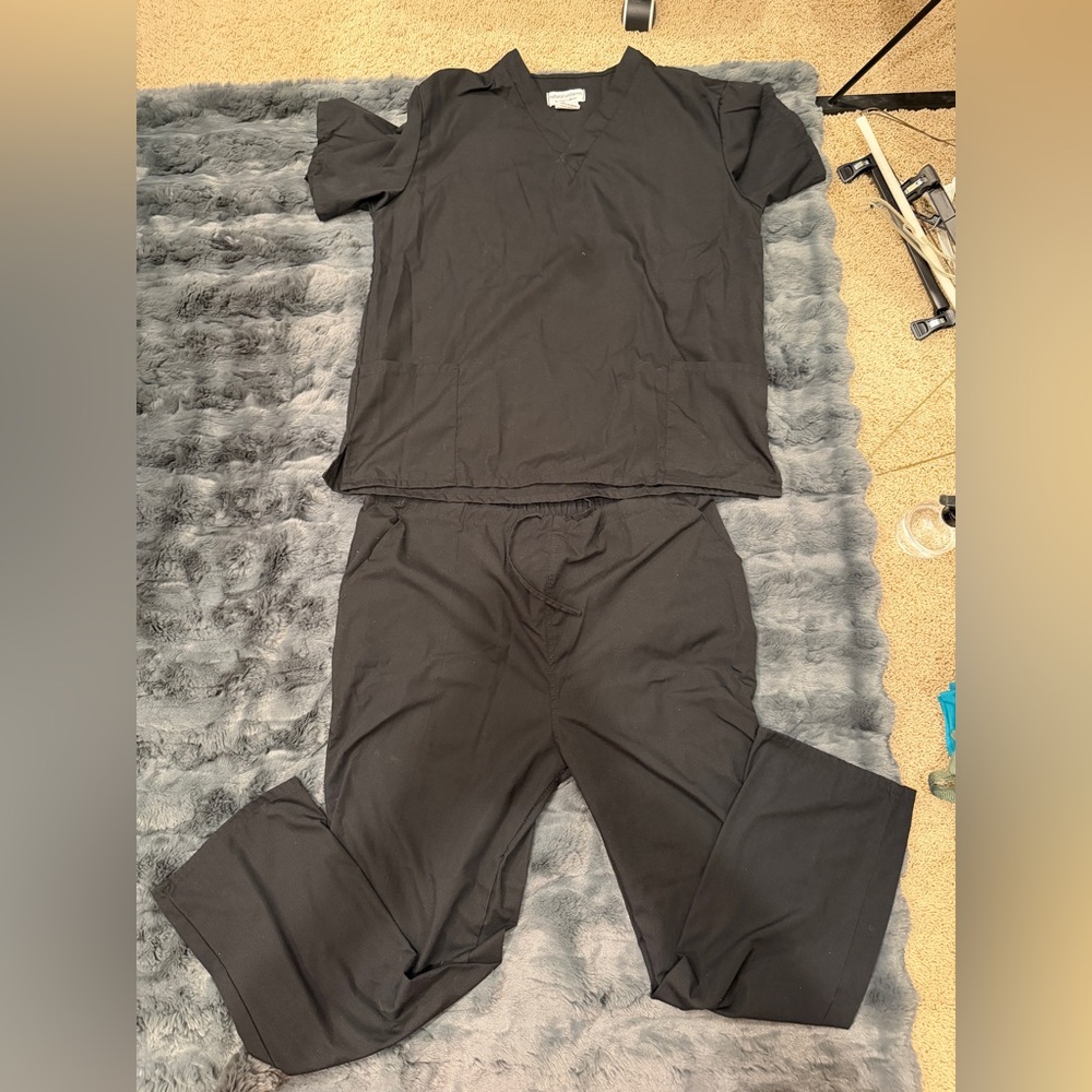 Natural Uniforms Scrub Set | Women’s Size Medium | Black